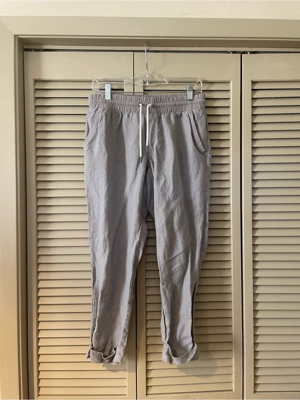 Athleta Gray Linen Pants